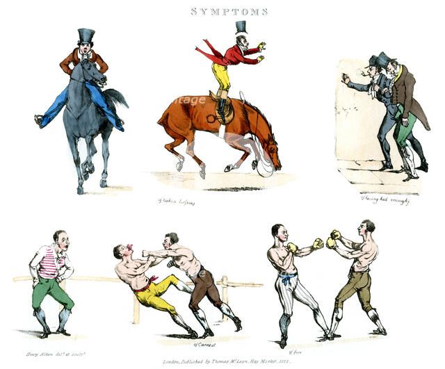 'Symptoms of Being Amused', 1822.Artist: Henry Thomas Alken