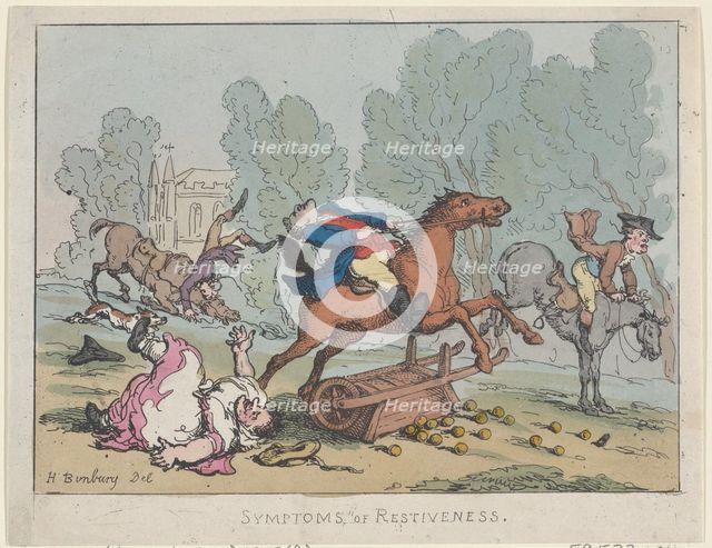 Symptoms of Restiveness, 1807 (?)., 1807 (?). Creator: Thomas Rowlandson.