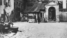 Synagogue courtyard in Vilna, Poland, (c1930s?) Creator: Unknown