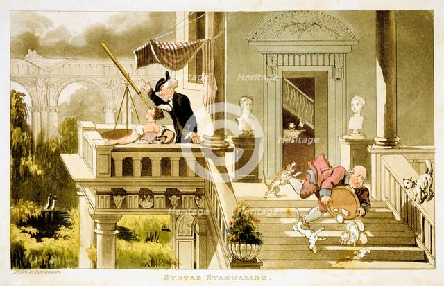 'Syntax Star-gazing', c1815. Creator: Thomas Rowlandson.