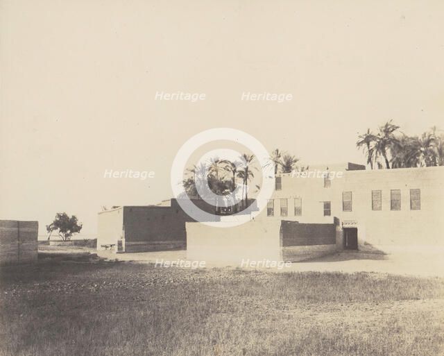 Syout, Habitations Arabes sur le Bord du Nil, 1851-52, printed 1853-54. Creator: Félix Teynard.