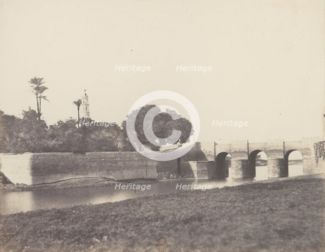 Syout, Pont Sur le Grand Canal, 1851-52, printed 1853-54. Creator: Félix Teynard.