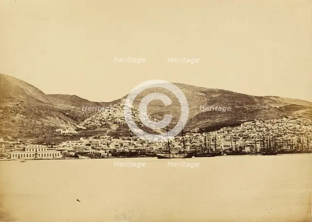 Syra, Greece, about 1865. Creator: Konstantinos Dimitriou.