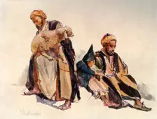 Syrian Shepherds and Shepherd Boy 1902. Creator: John Fulleylove
