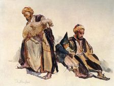 Syrian Shepherds and Shepherd Boy 1902. Creator: John Fulleylove