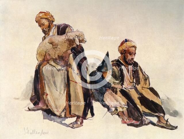 'Syrian Shepherds and Shepherd Boy', 1902. Creator: John Fulleylove.