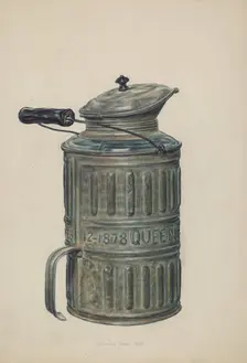 Syrup Container, 1938. Creator: Clarence Secor
