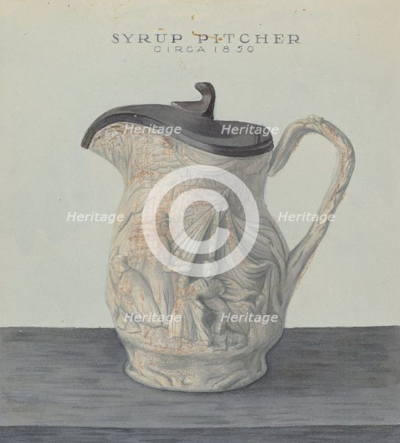 Syrup Pitcher, c. 1938. Creator: Cleo Lovett.