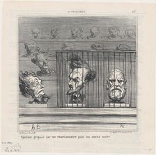 Systême propose par un réactionnaire pour les mieux isoler, 1870. Creator: Honore Daumier