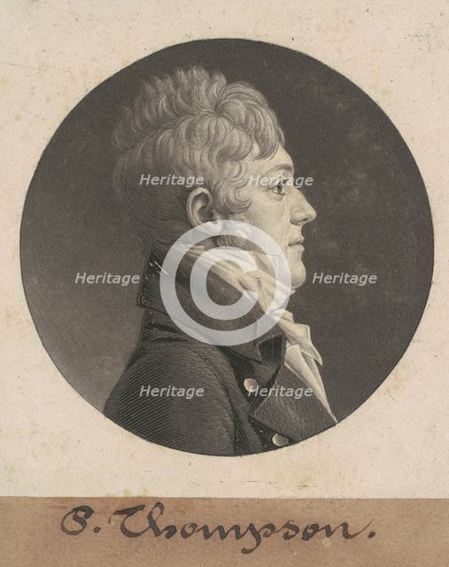 P. Thompson, 1805. Creator: Charles Balthazar Julien Févret de Saint-Mémin.
