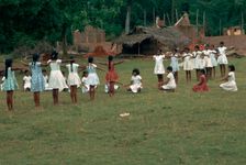 P.E class in Sri Lanka. Artist: CM Dixon