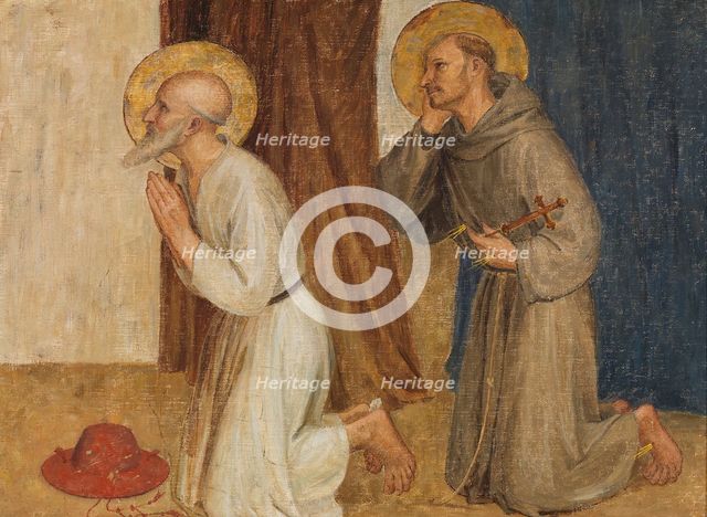 P. Hieronymus and P. Franciscus, copy after Fra Angelico, 1895. Creator: Maria Wiik.