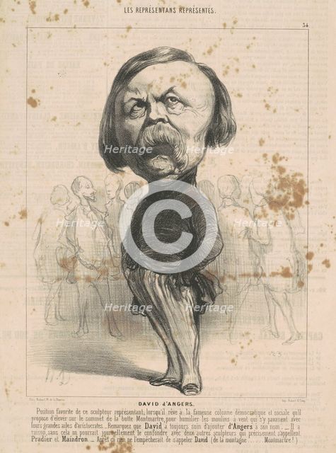 P.J. David D'Angers, 19th century. Creator: Honore Daumier.