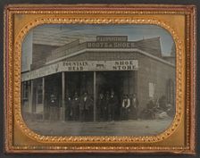 P. J. Espenscheid store, Nevada City, California, between 1850 and 1859. Creator: Unknown