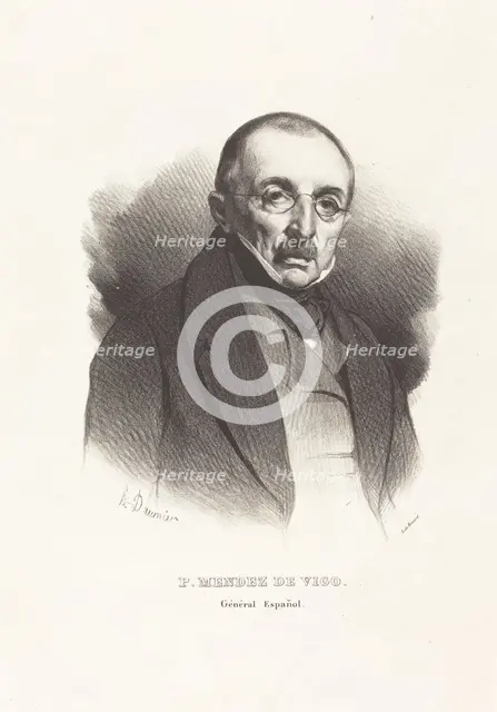 P. Mendez de Vigo, c1836.  Creator: Honore Daumier.