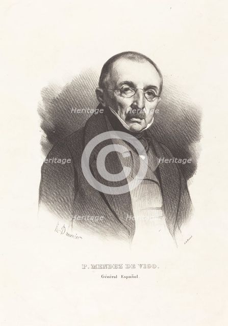P. Mendez de Vigo, c1836.  Creator: Honore Daumier.
