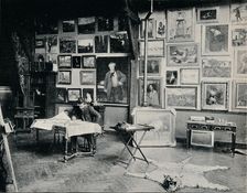 P. Roll in his Studio c1897