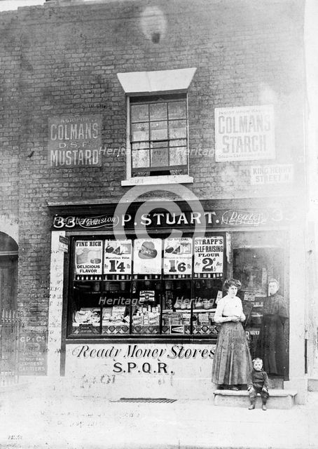 P Stuart's Grocery Shop, King Henry Street, Islington, London. Creator: Unknown.