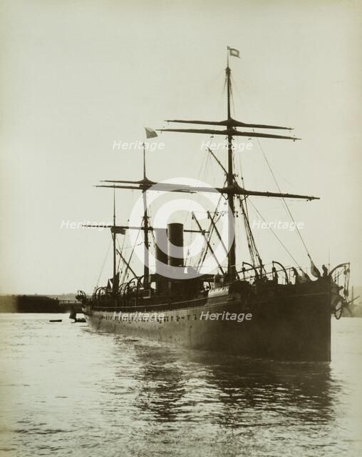 P&O liner SS 'Massilia', 1884. Creator: Henry Bedford Lemere.