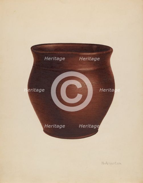 Pot, c. 1938. Creator: Nicholas Amantea.