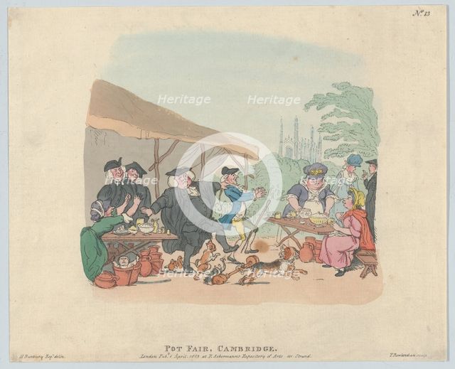 Pot Fair Cambridge, May 1, 1803., May 1, 1803. Creator: Thomas Rowlandson.