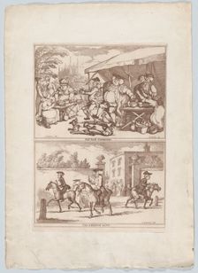 Pot Fair Cambridge, and, The College Gate, 1780-90., 1780-90. Creator: Thomas Rowlandson