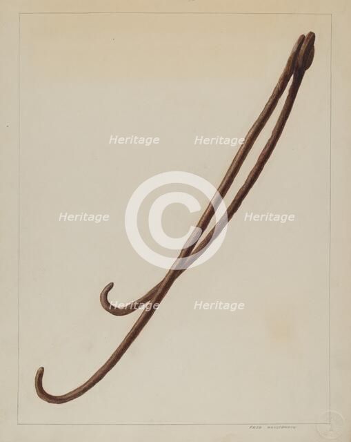 Pot Hooks, c. 1938. Creator: Fred Hassebrock.