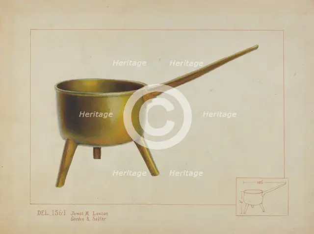 Pot with Legs, c. 1937. Creator: Irene Lawson.