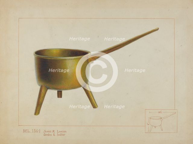 Pot with Legs, c. 1937. Creator: Irene Lawson.
