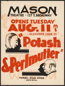Potash and Perlmutter, Los Angeles, 1936. Creator: Unknown