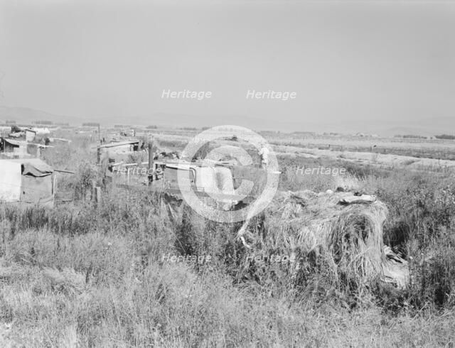 Potato pickers' camp, Tulelake, Siskiyou County, California, 1939. Creator: Dorothea Lange.