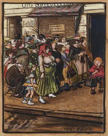 Potato queue, 1916. Creator: Zille, Heinrich (1858-1929)