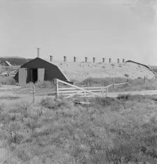 Potato storage cellar in Klamath Basin, where potatoes are raised, Klamath County, Oregon, 1939. Creator: Dorothea Lange