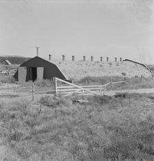 Potato storage cellar in Klamath Basin, where potatoes are raised, Klamath County, Oregon, 1939. Creator: Dorothea Lange