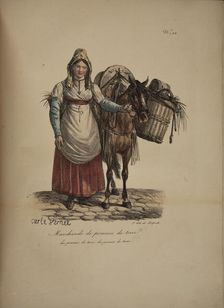 Potato seller. From the Series "Cris de Paris" (The Cries of Paris), 1815. Creator: Vernet, Carle (1758-1836)