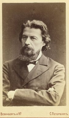 Potekhin, half-length portrait, facing slightly left, between 1880 and 1886. Creator: Unknown
