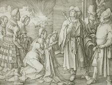 Potiphar's Wife Accusing Joseph, 1512. Creator: Lucas van Leyden