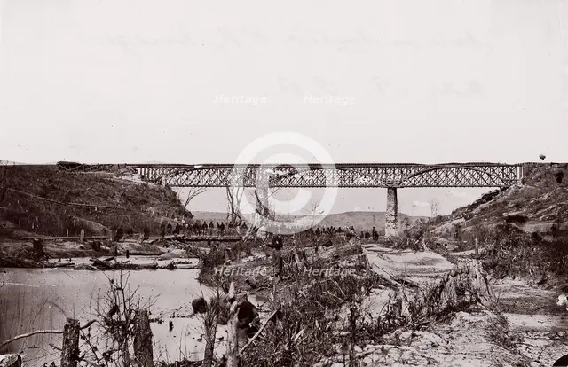 Potomac Creek Railroad Bridge, A.C. & F. Railroad, 1861-65. Creator: Unknown.