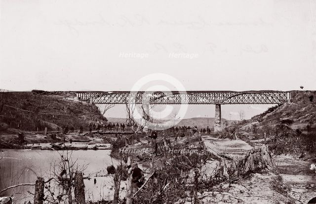 Potomac Creek Railroad Bridge, A.C. & F. Railroad, 1861-65. Creator: Unknown.