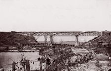 Potomac Creek Railroad Bridge, A.C. & F. Railroad, 1861-65. Creator: Unknown