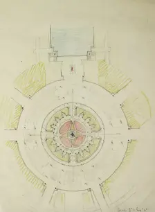 Potomac Round Point, Washington D.C., Plan Sketch, 1909. Creator: Daniel Burnham