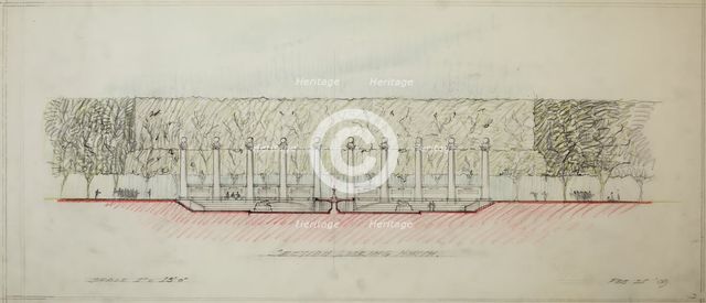 Potomac Round Point, Washington D.C., Section Sketch, 1909. Creator: Daniel Burnham.