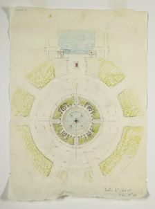 Potomac Round Point, Washington D.C., Circular Pool Plan Sketch, 1909. Creator: Daniel Burnham