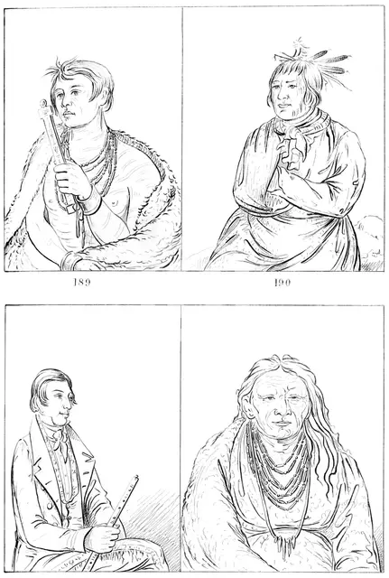 Potowatomies and Kaskasias, 1841.Artist: Myers and Co