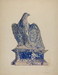 Potpourri Jar: Eagle, c. 1941. Creator: Adolph Opstad
