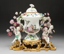 Potpourri Urn, Meissen, 1750/55. Creator: Meissen Porcelain