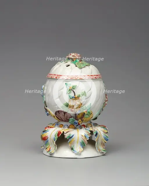 Potpourri Vase, Chantilly, c. 1745. Creator: Chantilly Porcelain Manufactory.