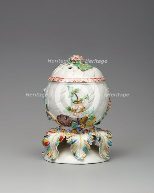 Potpourri Vase, Chantilly, c. 1745. Creator: Chantilly Porcelain Manufactory.