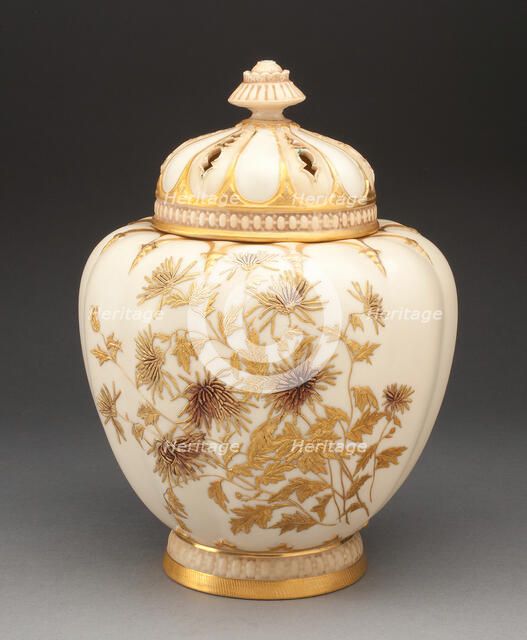Potpourri Vase, Worcester, c. 1885. Creator: Royal Worcester.