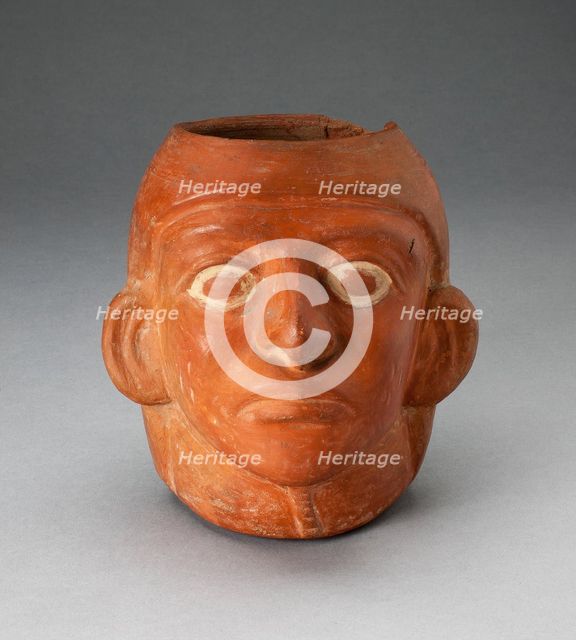 Potrait Jar of a Ruler Wearing Simple Headdress, 100 B.C./A.D. 500. Creator: Unknown.